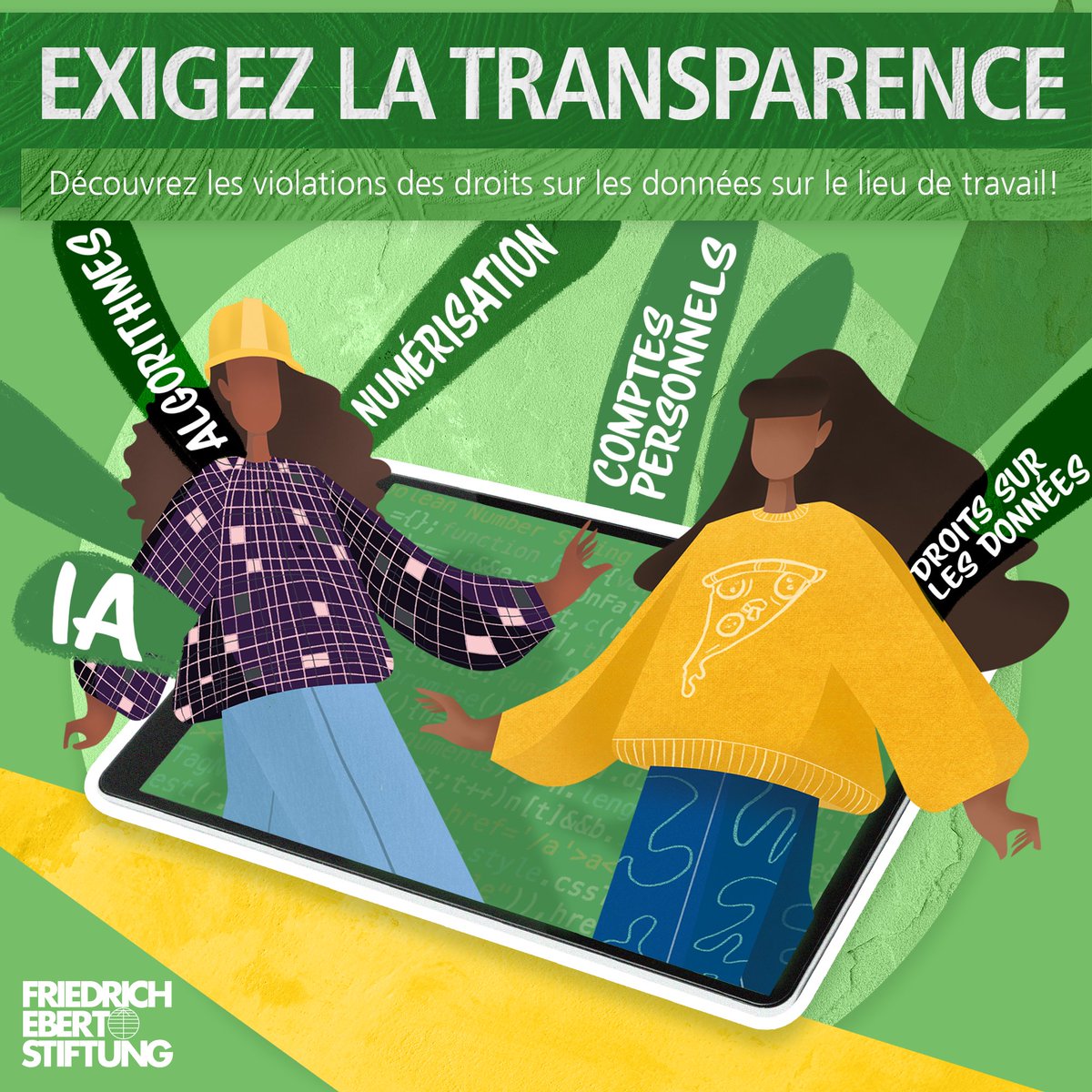 Ce #1erMai, élevons nos voix pour la transparence numérique sur le lieu de travail ! Chacun mérite de savoir comment ses #données sont utilisées et protégées. En exigeant la #transparence, nous pouvons demander des comptes aux employeurs et garantir le respect de nos droits.