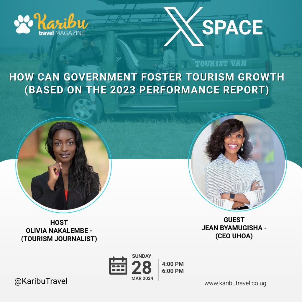 Acc. to the 2023 Tourism Performance Report, Hotel occupancy increased from 46% in 2020 to 53% in 2023 Is this the picture on ground? What is responsible for this increase? Jean Byamugisha CEO @Ugandahotel is here to submit. Join our @KaribuTravel X Space this Sunday 4-6pm