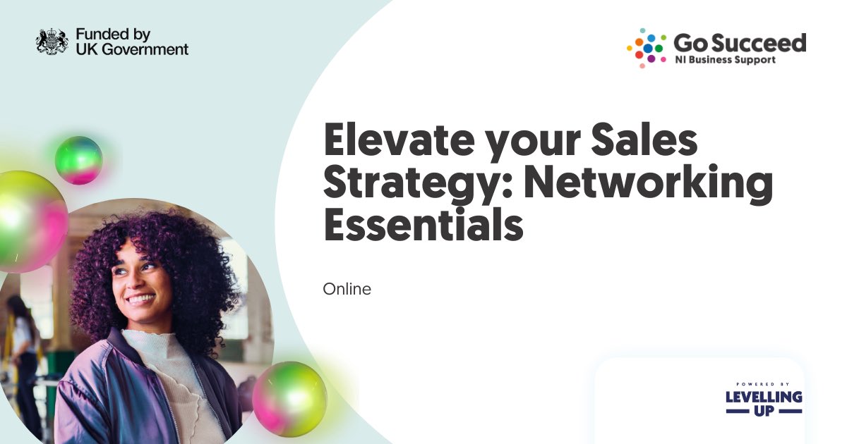 I’m delighted to have designed these two new workshops for @gosucceed_ni Registration is now open; Networking Essentials 🔗glistrr.com/events/e/eleva… Surmount Burnout 🔗glistrr.com/events/e/resil… @EnterpriseNI @abcb_council @bdelonline @ArmaghI @banbridgechron @ulstergazette