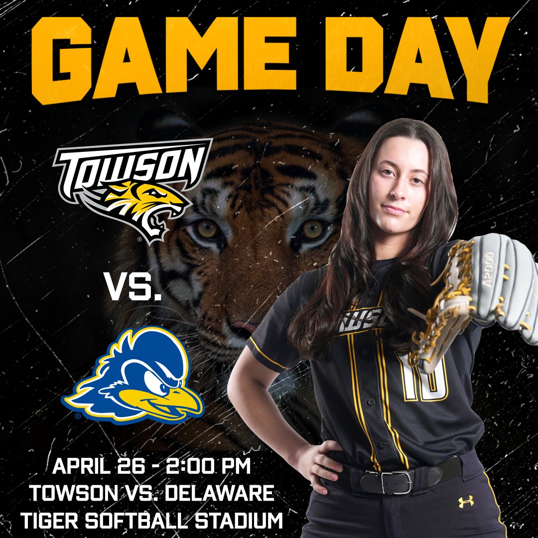 Start of a weekend battle with the Blue Hens on deck!

🐯 vs. Delaware
🕕: 2:00 PM
📍: Tiger Softball Stadium - Towson, Md.
📊: bit.ly/3wgVl5D

#GohTigers