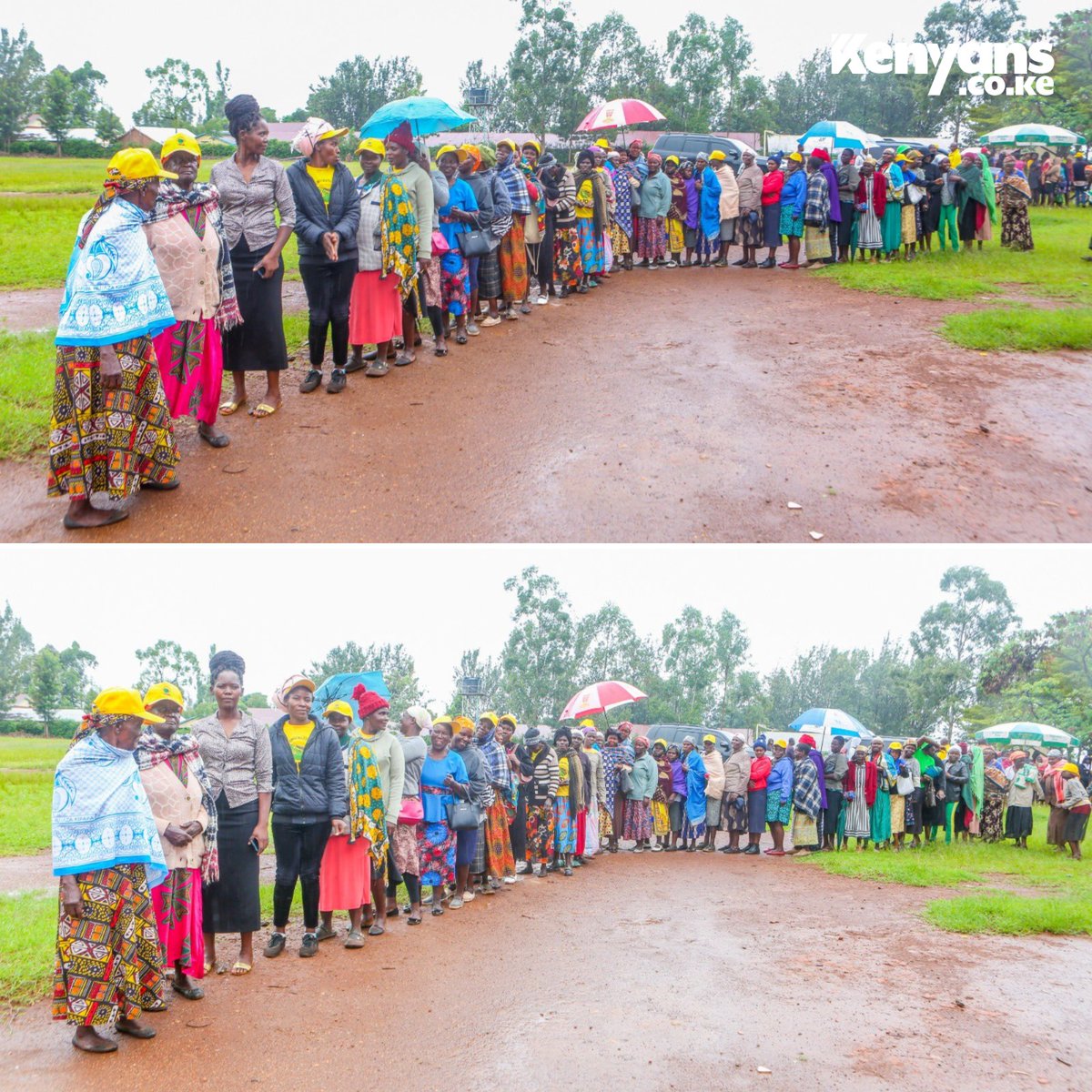 Homabay residents brave the rain to vote in the UDA grassroots elections