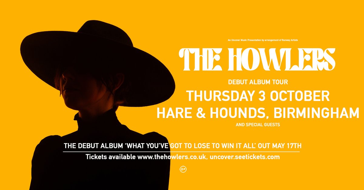 NEW SHOW 💙 East London cowboys @thehowlersuk headline @hareandhounds on Thursday, 3rd October, as they celebrate the release of their debut album, out this May 💥 Tickets on sale now: bit.ly/3JzeXp5