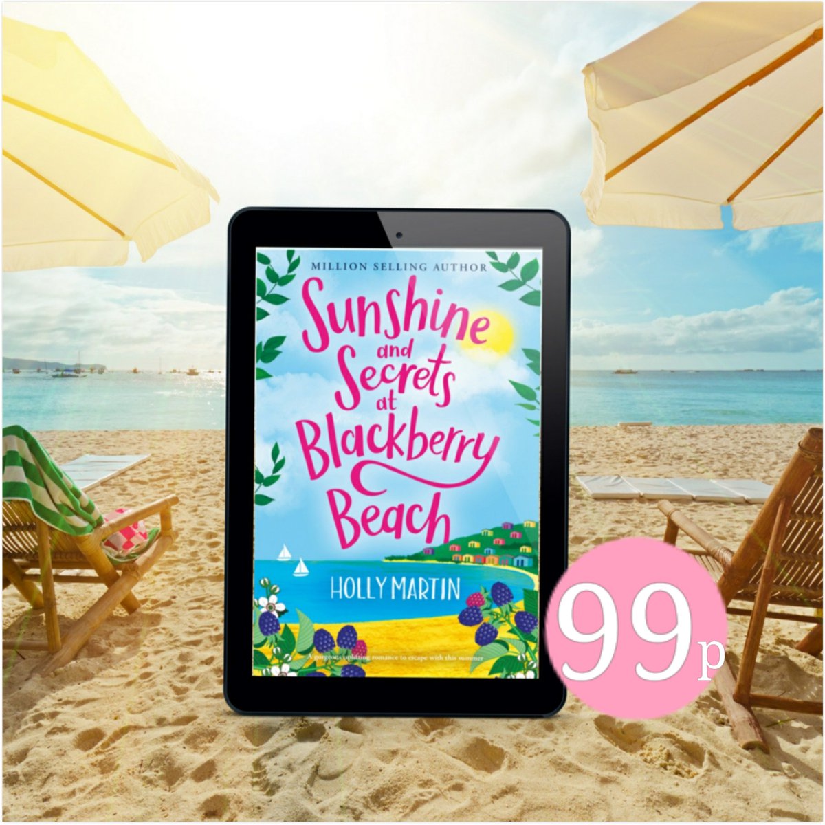 Sunshine and Secrets at Blackberry Beach, Book 1 in the Apple Hill Bay series, is ONLY 99p, but just for today!! Grab yourself a sunshiney bargain today geni.us/BlackberryBeach