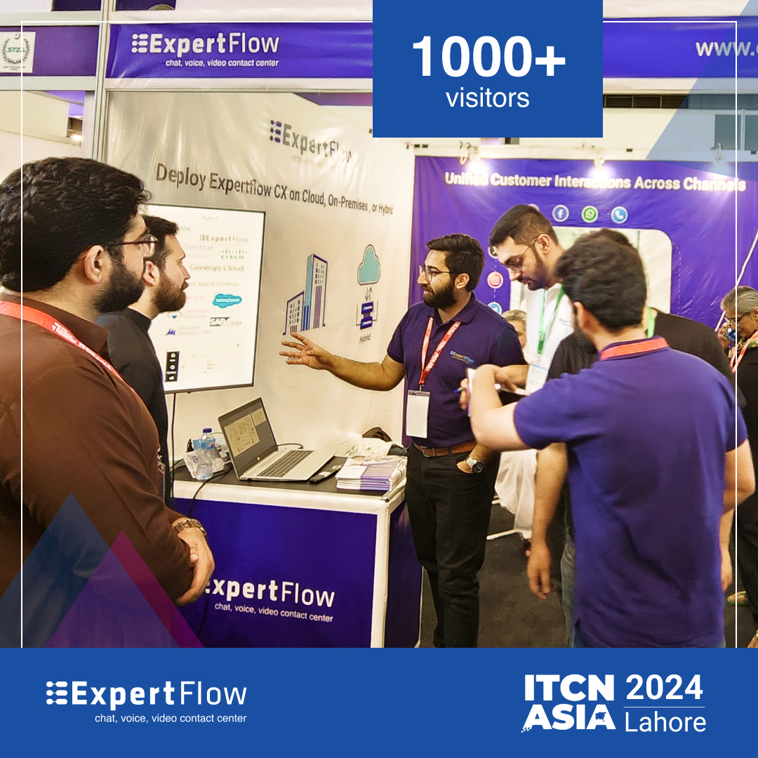 Expertflow's tweet image. Thank you to everyone who visited us at ITCN ASIA 2024! We loved connecting with you and showcasing our innovative solutions. Remember to explore our products for enhanced customer experiences. 
bit.ly/3w884ba 
#Expertflow #ITCNASIA2024
