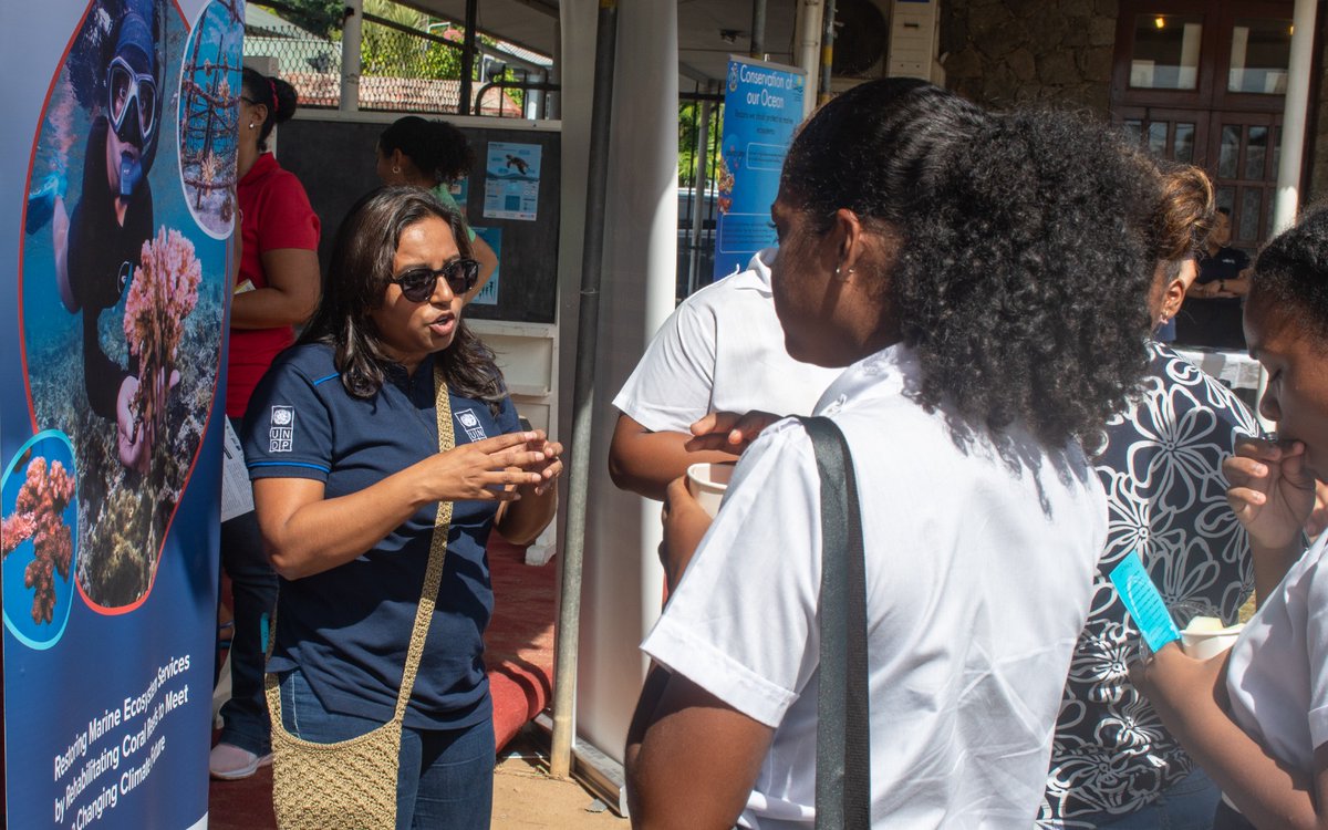 [2/2] The event is an opportunity to showcase key results of the regional UNDP coral restoration project funded by @adaptationfund, implemented in 🇸🇨 by @SPGA_Official, @NatureSey and the Marine Conservation Society of Seychelles

Discover the project 👇 undp.org/mauritius-seyc…