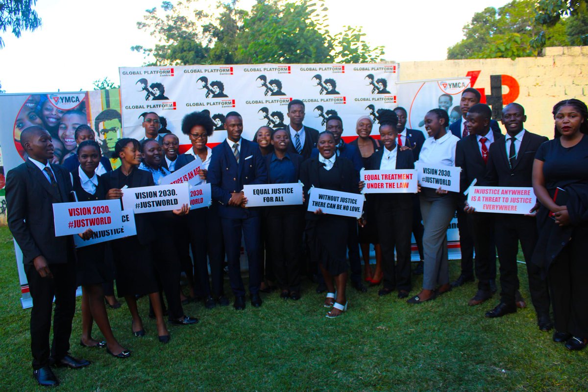 Africa_YMCA's tweet photo. The Zambia YMCA is continuing its dedication to the Global YMCA Vision 2030, particularly focusing on pillar number 4, #A_Just_World. Recently, their youth teamed up with Global Platform Zambia for an event themed "Selective Justice," aligning with the UN's 16th SDG.  #JustWorld https://t.co/4U0Em1Q5uT