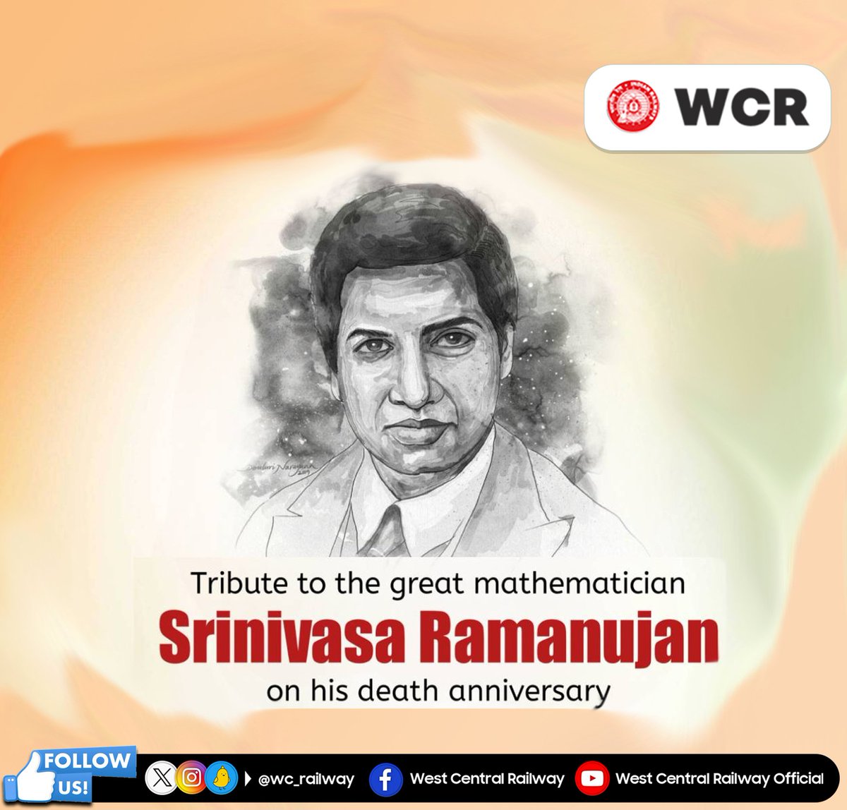 Tribute to one of the greatest Indian mathematicians #SrinivasaRamanujan on his death anniversary. His most celebrated work is the infinite series of Pi. His contribution to mathematics is beyond infinity.