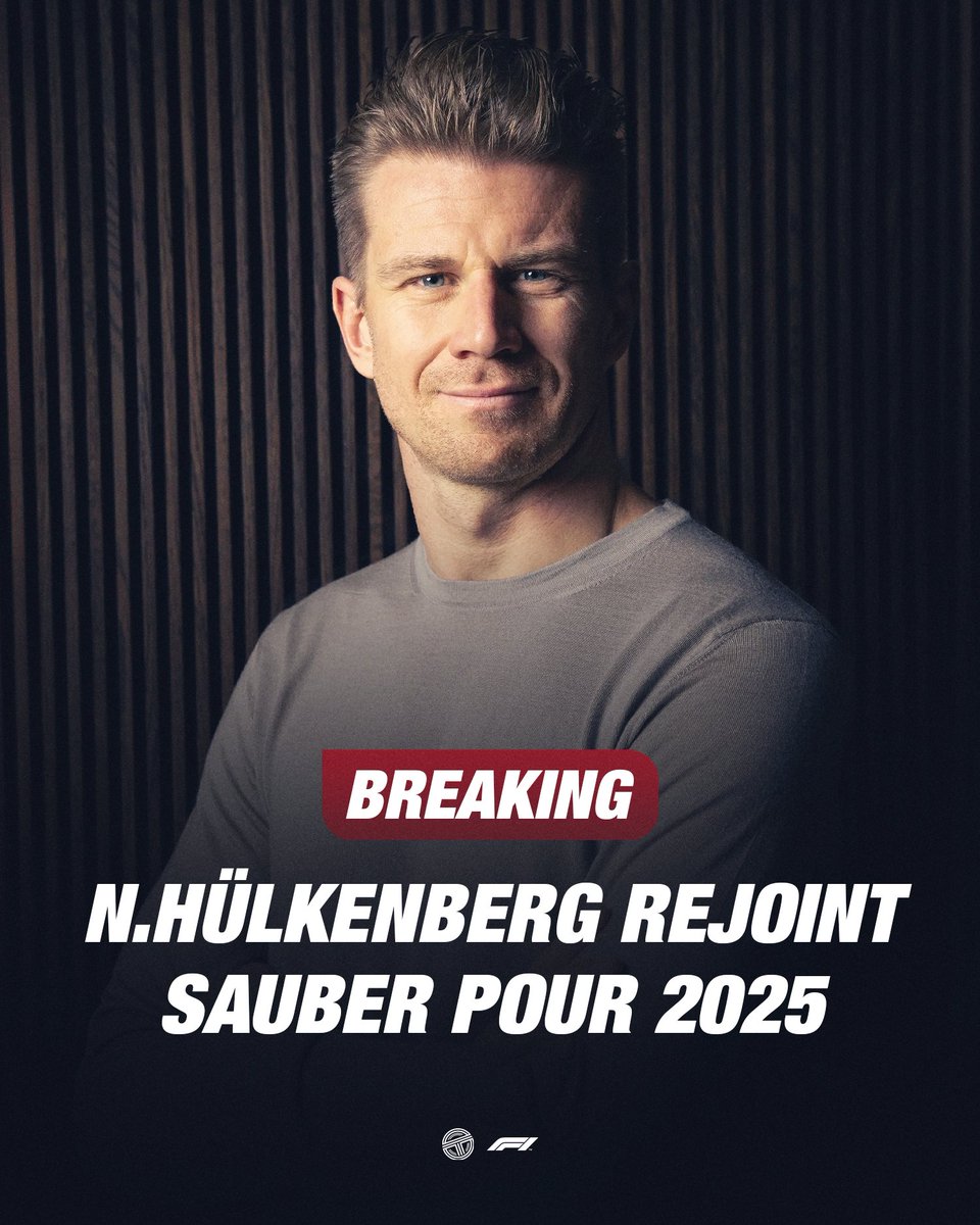 🚨 OFFICIEL ! Nico Hülkenberg SIGNE chez Sauber pour 2025 avec un contrat pluriannuel ! ✅ Le pilote allemand sera donc chez Audi pour 2026 et les débuts du constructeur allemand en #F1 ! 🇩🇪