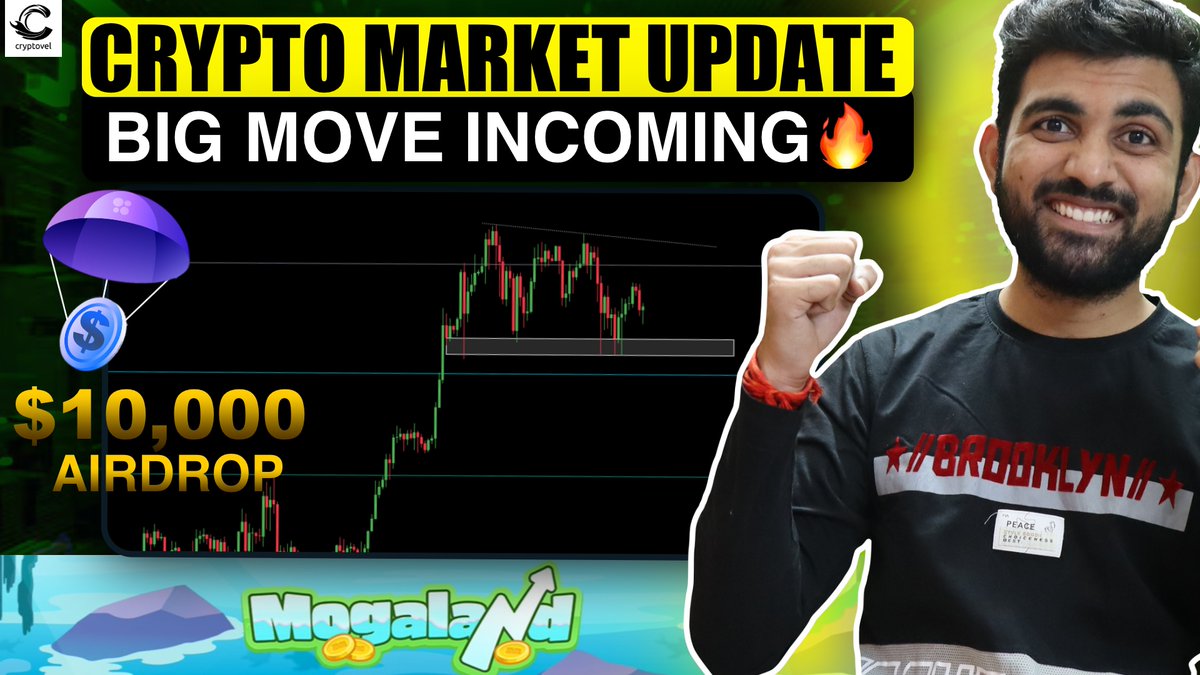 New Video Is Live On Crypto market update & $10,000 Airdrop Crypto Market Update - Big Move Incoming 🔥 | Mogaland Play To Learn Web3 Game | $10,000 Airdrop 👉 youtu.be/gHc_OHsrqqg #cryptocurrency #crypto #Airdrop #Mogaland
