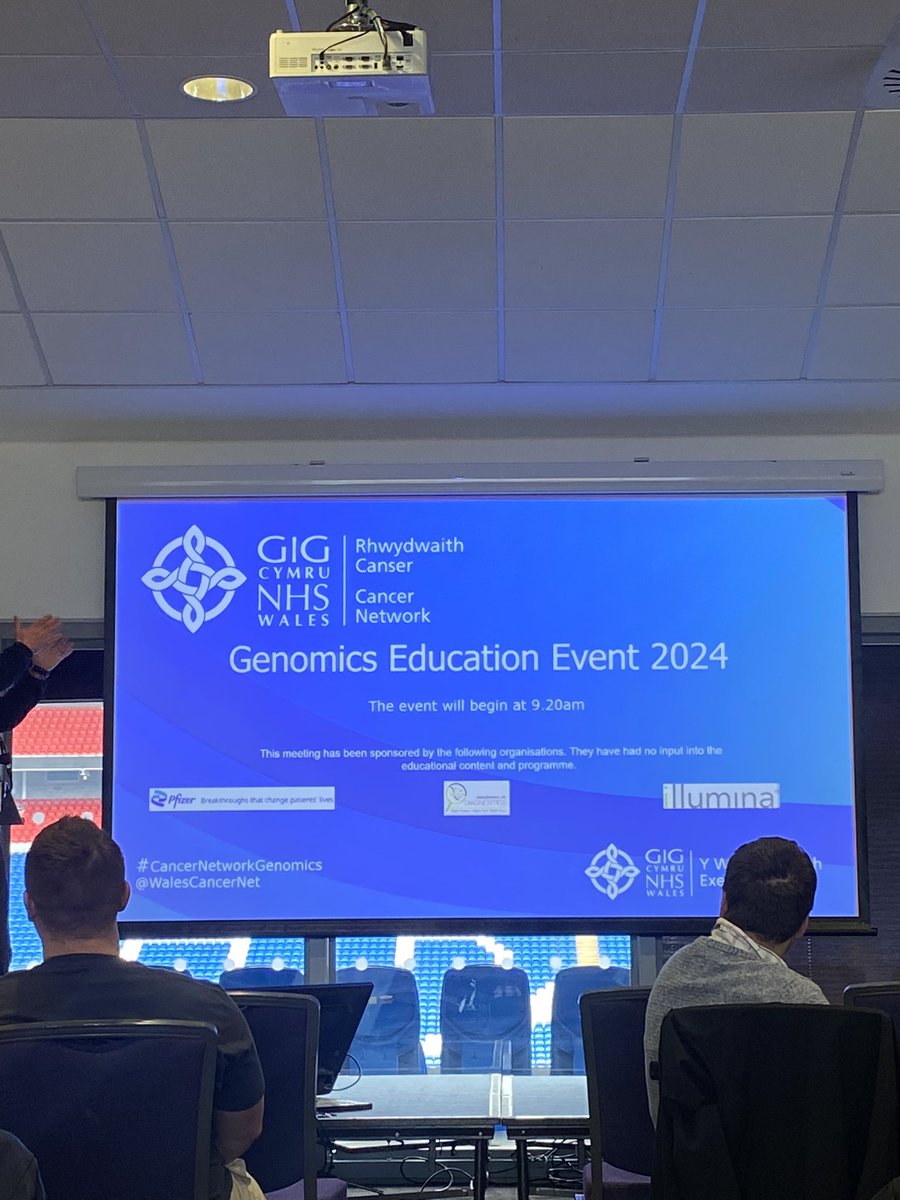 Excited to be attending the Genomics Education Event at Cardiff City Stadium today! Looking forward to a day of interesting talks #CancerNetworkGenomics @WalesCancerNet @CardiffCityStad