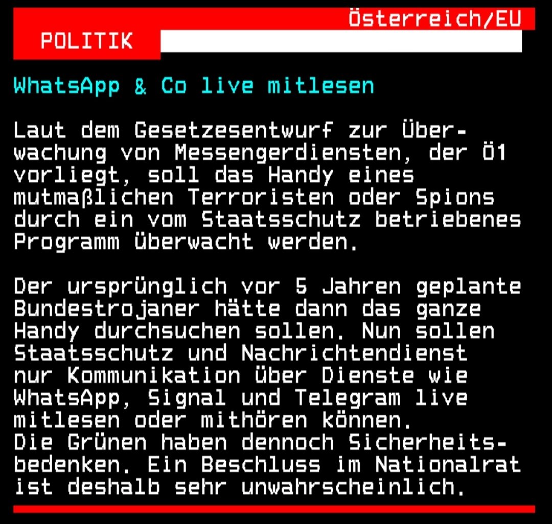 So wirds dann öfters zugehen...

#Bundestrojaner #Überwachungsstaat #Datenschutz #Datensicherheit 

x.com/paulinuxer/sta…