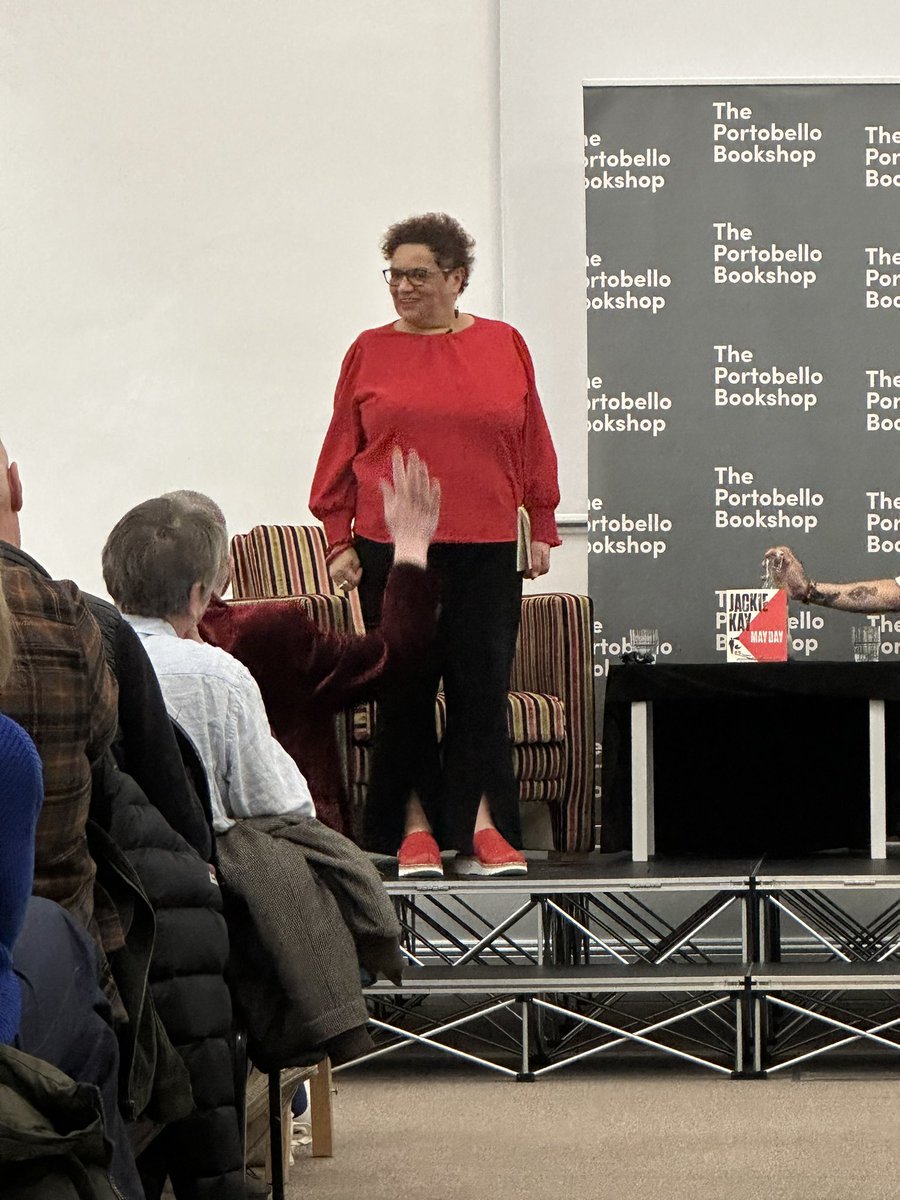 What a fantastic and emotional evening at @PortyBooks celebrating @JackieKayPoet’s new book Mayday. Go get a copy, you won’t regret it!