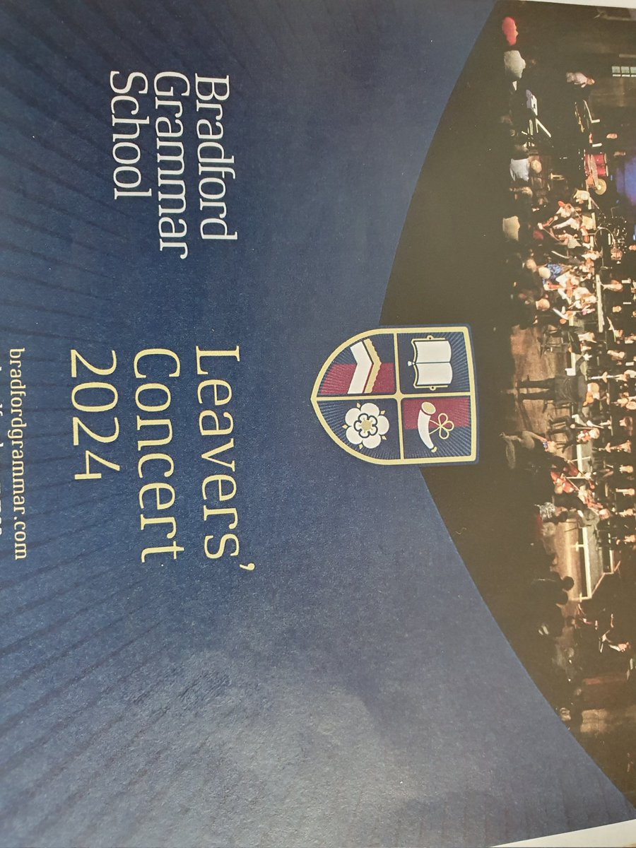Congratulations Leavers
The Leavers' Concert at Bradford Grammar School was outstanding. There were brilliant performances by musicians &amp; singers. So much talent in one school. We'll done pupils &amp; staff.