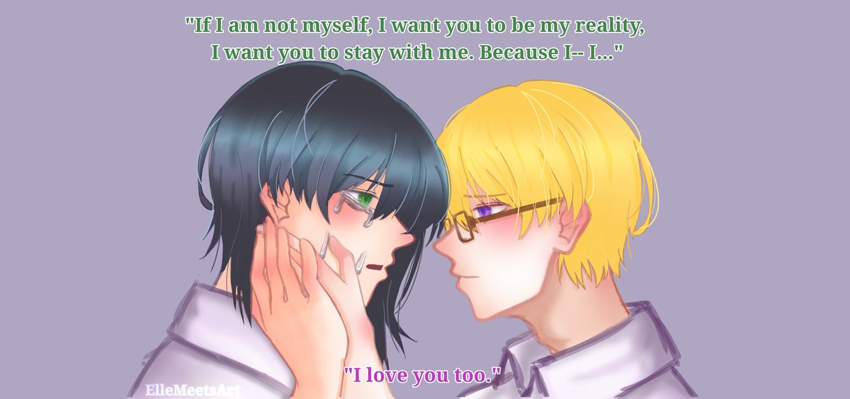 ElleMeetsArt's tweet photo. Nung grade 9 ako, ship lang kayo tapos naging canon na sa revamp hshdhshs FuJo 💚💜

Characters: Kiel/Futhark and Jule/Joyeuse of Seven Minute Semblance by HeadphonesAndLuck. https://t.co/6rb4MgAYbQ