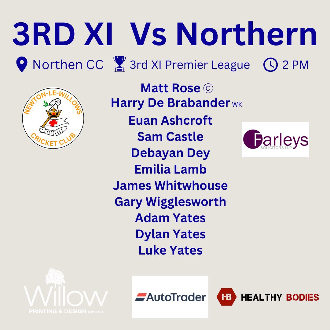 This Sunday our 3rd XI are also playing their first match of the season against @northernclub away!