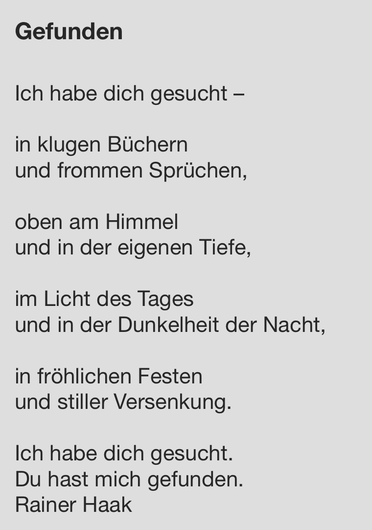 Ich habe dich gesucht, und du hast mich gefunden! ♥️🙏✝️