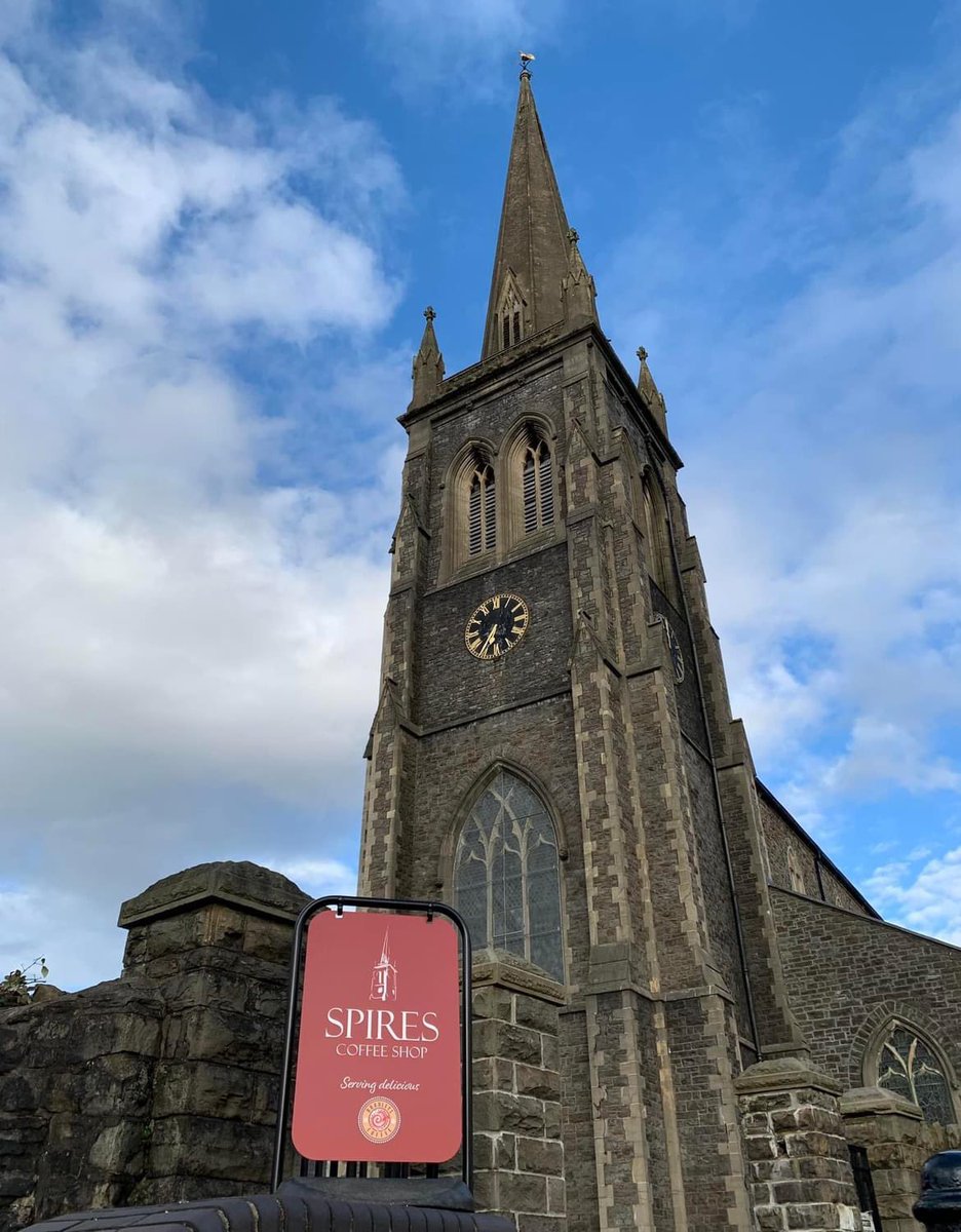 Today at @St_Elvans, Spires coffee shop & the FREE exhibition of @jezthomasart are open from 10-12 The church will then close to the public for a wedding from 12-2 From 2-4 then don’t miss a FREE talk with @jezthomasart himself ticketsource.co.uk/stelvans