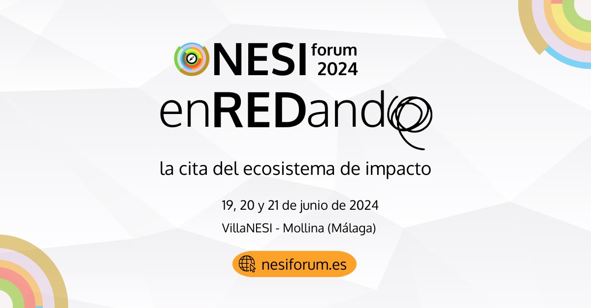 🤩 ¡Nos encanta enREDarnos! Por eso vamos a #NESIforum, la cita del ecosistema de #impacto donde acelerar la transición hacia una #nuevaeconomía. 📌 Y tú, ¿te animas a enREDarte en esta experiencia de cocreación? ¡Del 19 al 21 de junio en Málaga! 👉 nesiforum.es