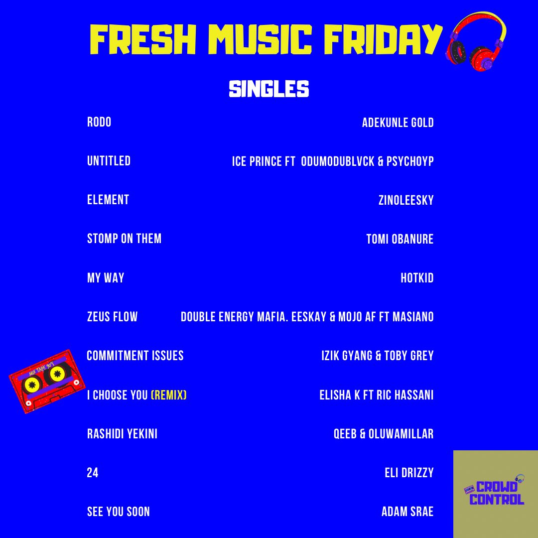 FRESH MUSIC FRIDAY🎤🎶🎧
STARRING @BellaShmurda💐
Featuring @temsbaby @yimeeka @AramideMusic @zinoleesky01 @Iceprincezamani @adekunleGOLD @9iceofficial @tomiobanure @f3lineofficial @hotkidfire_ @uaxseyi @Izikgyang @ElishaKMusic @elldrizzyy  @U1oko @Yungmillzsound @LarryVibezMusic