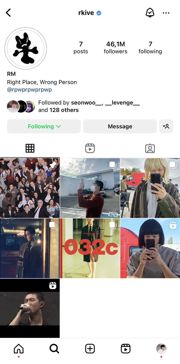 [240426] RM (@/rkive) Instagram Update

He changed/edited his bio:

RM
Right Place, Wrong Person
@/rpwprpwprpwp

💎 ingrv.es/indigo
💎 ingrv.es/indigovinyl

#NAMJOON #남준 #방탄소년단RM #RM #IndigoByRM #RM218KOMCA #ProudAmbassadorRM #RMxBOTTEGAVENETA