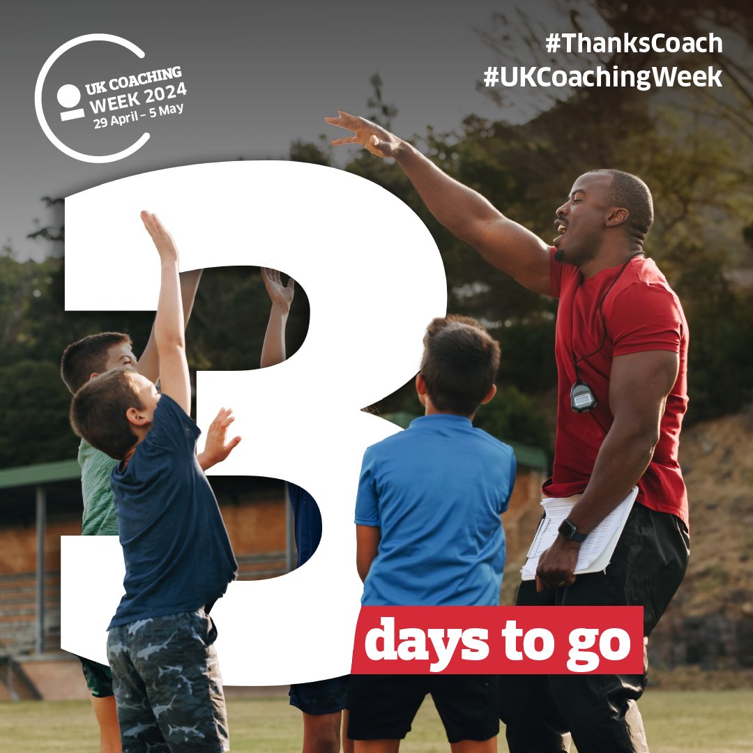 3 days to go until we kick off #UKCoachingWeek! Get ready to say #ThanksCoach to the unsung hero in your journey 🤝 Here's how you can share your message of gratitude 👉 bit.ly/44gfx4k Stay tuned for exciting updates & events 😀