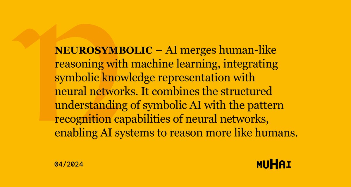 People often find it difficult to understand specialized terms used in #computerscience.

This is why, once a month, we propose you the explanation of a word. Enjoy our feature #wordofthemonth! 

#neurosymbolic #neuralnetworks #wikiHAI #glossary #researchEU #EUeic #eicaccelerator