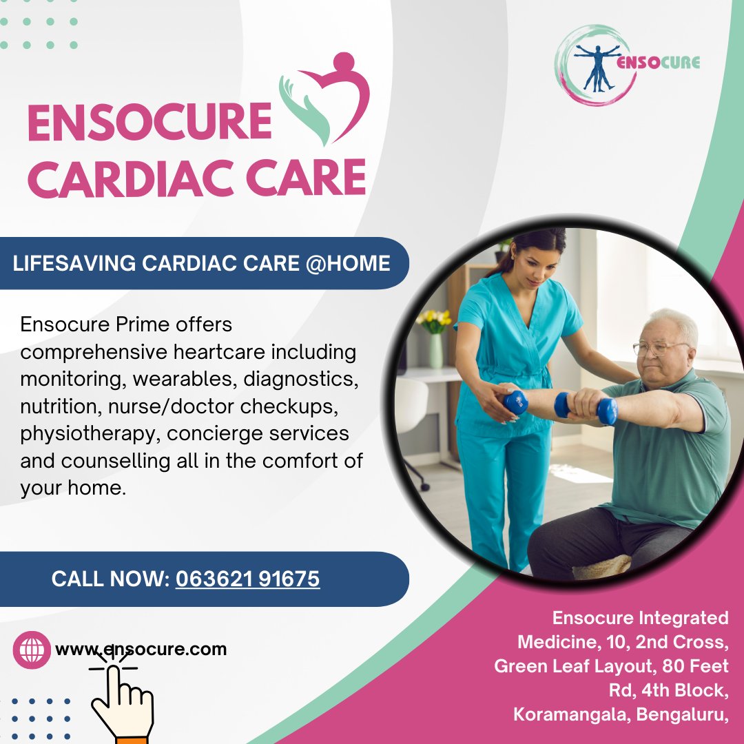 Ensocure Integrated Medicine provides quality cardiac care for those in need of constant monitoring and medical assistance. 24/7 medical attendants also available.

#cardiaccare #cardiaccarenurse #medicalattendants #healthmonitoring #homehealthcareservices