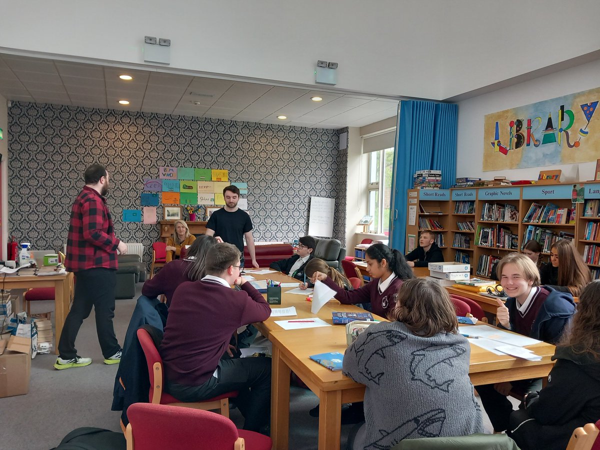 enniscorthyvlib's tweet image. 2nd year @EnniscorthyC students have spent the last number of weeks in poetry workshops with @SJSwords in preparation for @jcsplibraries #WRaPParound event @UCC today.

We really enjoyed working with Stephen, learning the craft of poetry &amp;amp; can&apos;t wait to perform our poem today!
