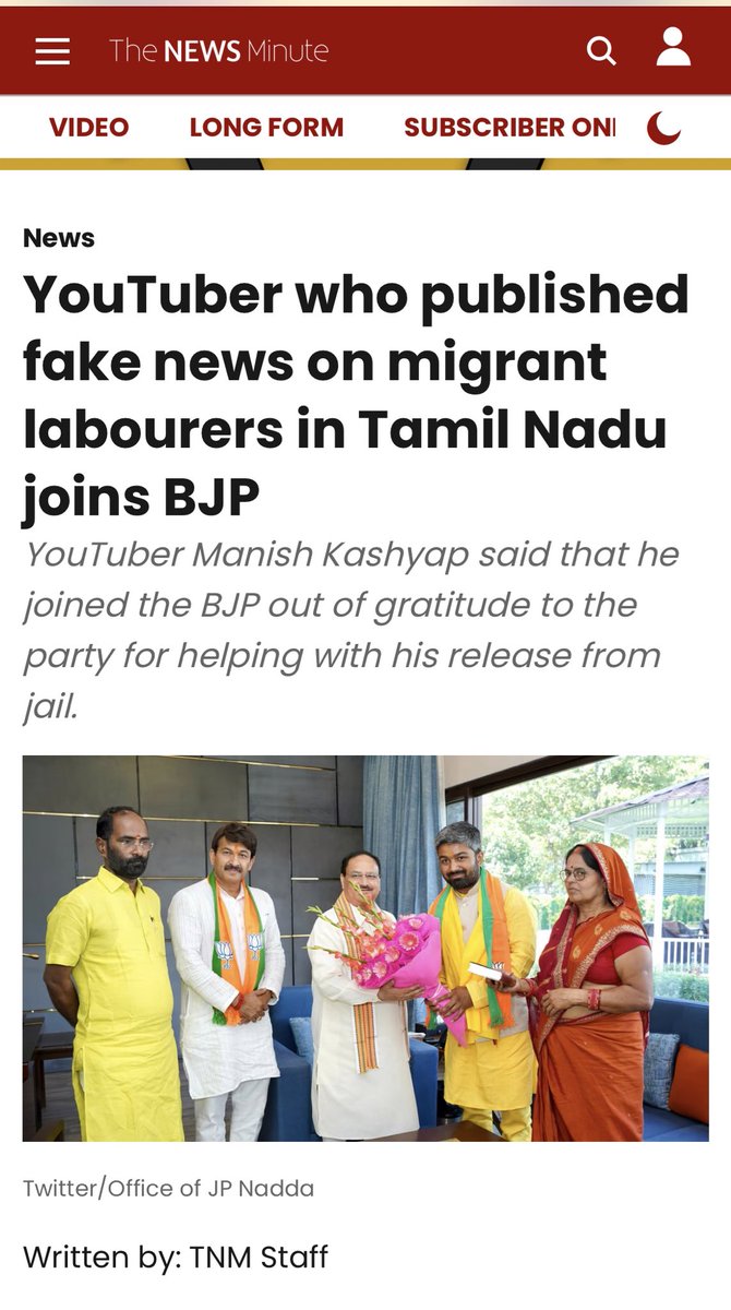 Inducted in the party by no less than the president of the BJP.