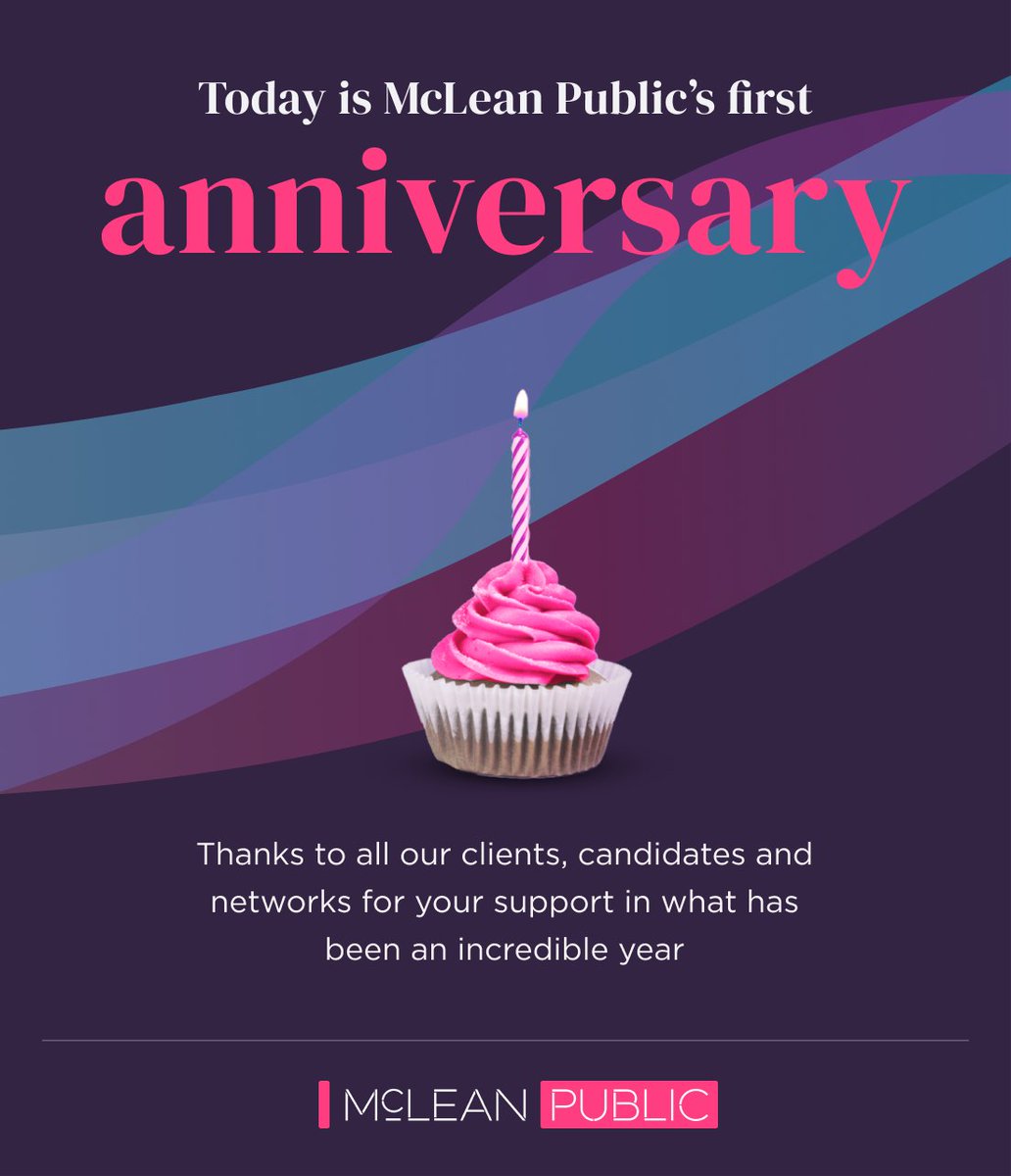 Today is our 1 year anniversary!  We can't believe how quickly it's gone and have loved every second.  A huge thank you to all our clients, candidates and wider networks for your support, as well as to our fantastic team who are all just amazing! #oneyearanniversary #dreamteam