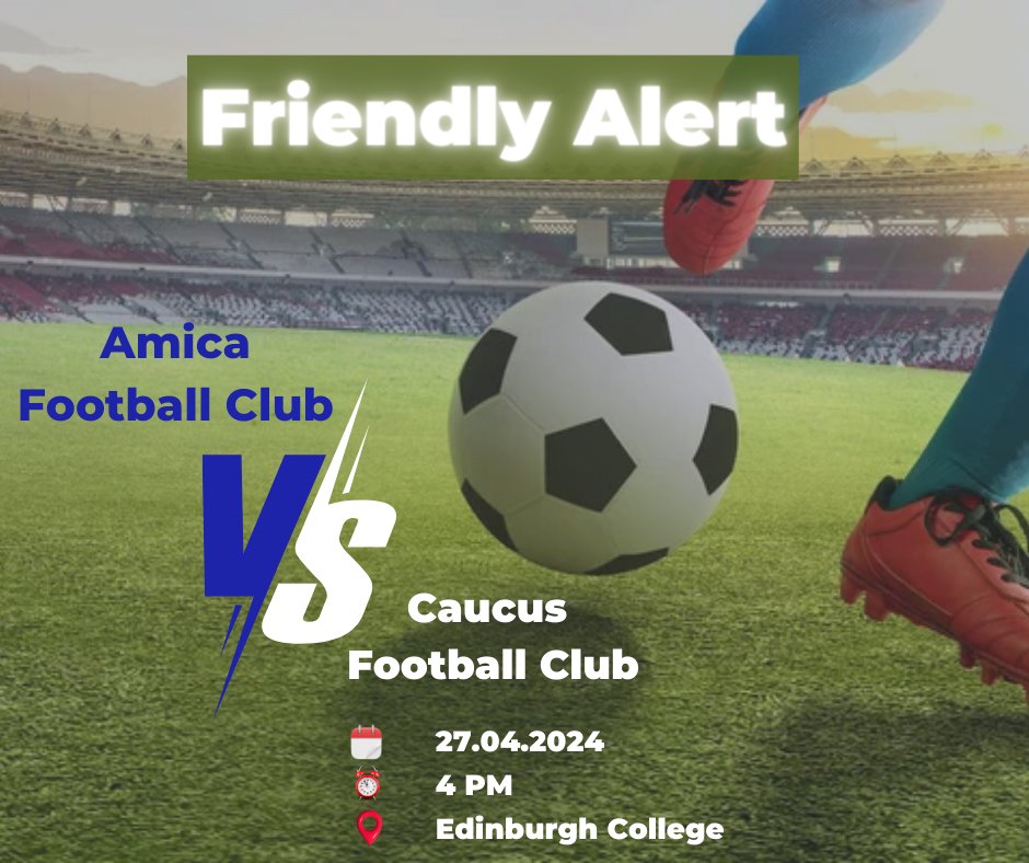 Game day excitement awaits!⚽ Join us for a thrilling Friendly Match on 27.4.2024 at Edinburgh Soccer Field.

amicacs.co.ke/.../amica-foot…

#soccer 
#football 
#friendlymatch