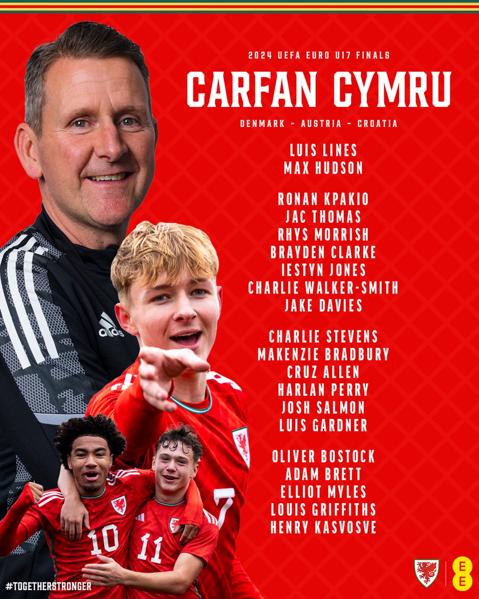 CARFAN CYMRU 🏴󠁧󠁢󠁷󠁬󠁳󠁿 The squad heading to Cyprus to represent Cymru at the #U17EURO finals 👊 #TogetherStronger