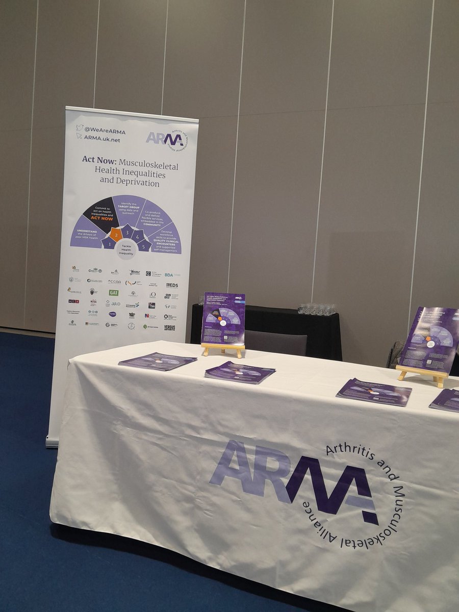 Last chance to visit @WeAreARMA stand at #BSR2. We are tucked in the far corner but worth the effort to find out more about our work on inequalities (and the other excellent small charities with stands around us).