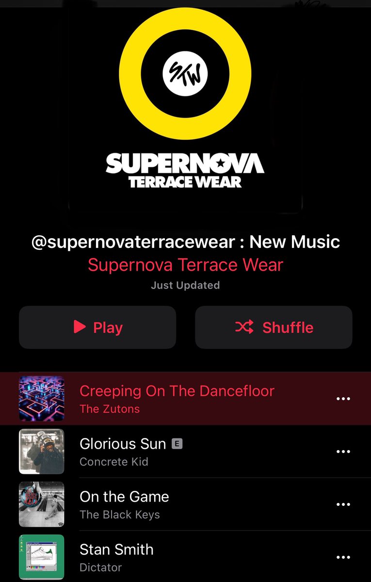 @ZutonsThe added to our New Music playlist on Apple Music alongside @Concretekid67 @theblackkeys @Dictator_Band & many more ! #innewmusicwetrust 🎶