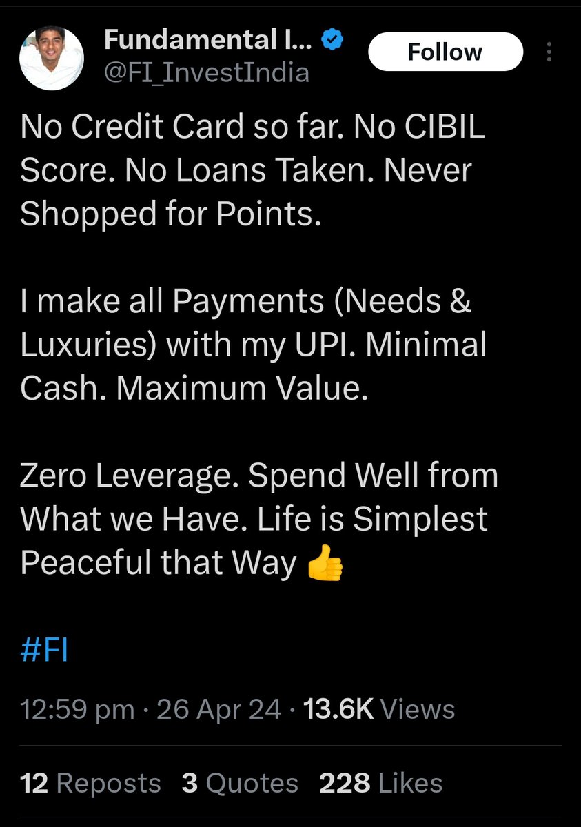 #ccgeeks #ccgeek please follow this #finguru advice and cancel all your credit cards ..

U will have peace of mind from the ever tormenting devaluations 😂

PS: Sarcasm