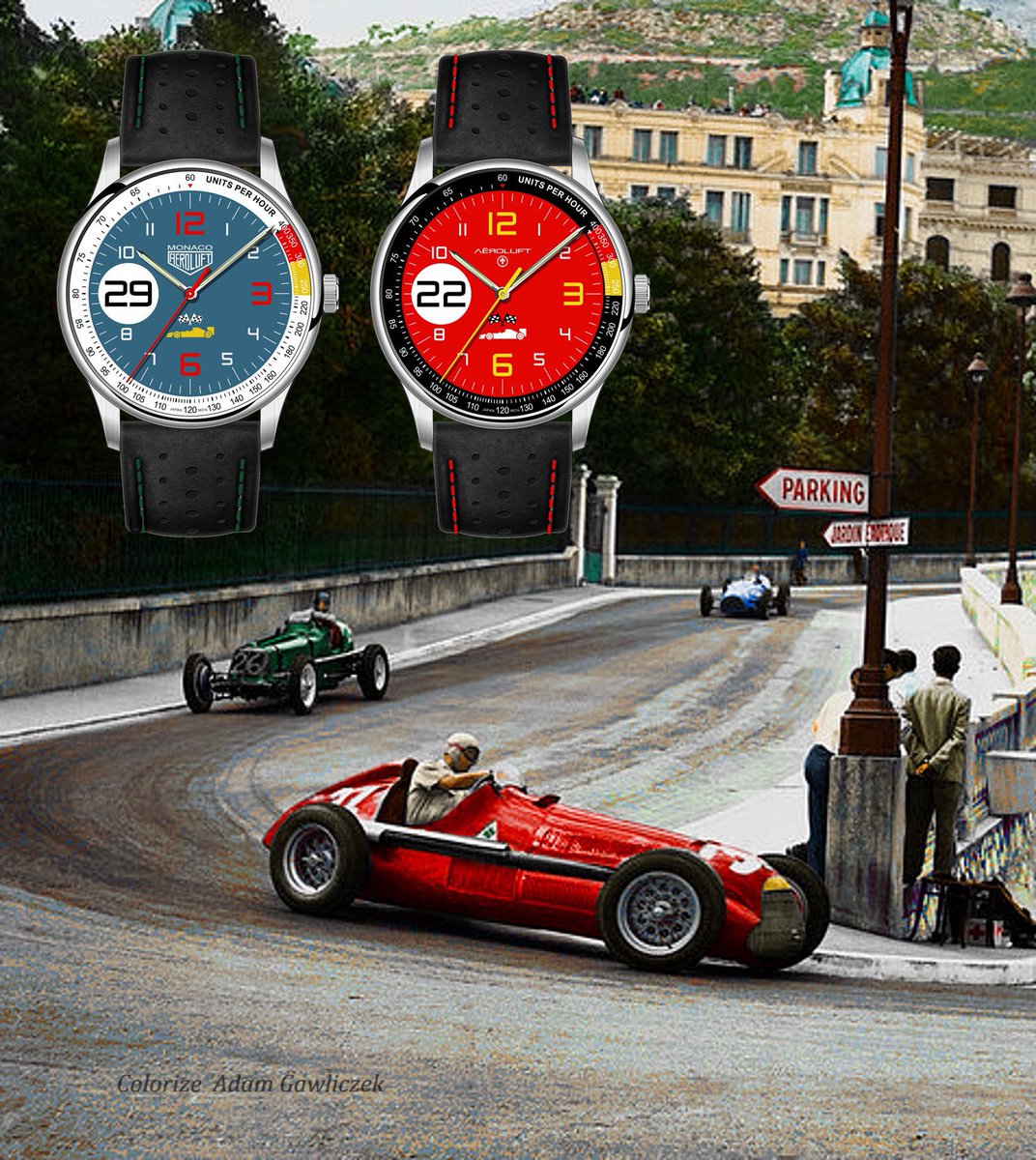 #Fangio in Monaco. Until the age of Schumacher and Hamilton any driver achieved what he did. F1 champion 5 times with 4 different brands: #AlfaRomeo, #Maserati, #Ferrari and #Mercedes

#formulaone #AEROLUFT #relojes #montres #uhren #orologi #watches #racingcars #classiccars