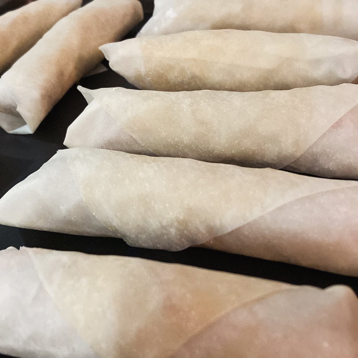 Rest a while my pretties…soon you’ll have a warm bath…. 

#food #springrolls #fromscratch