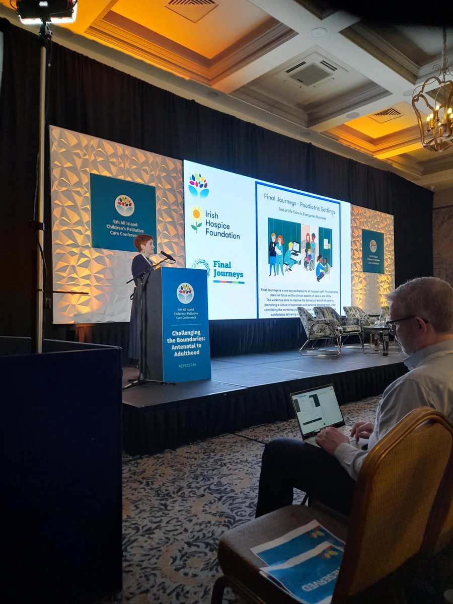 <a href="/FionaMcElligott/">Fiona McElligott</a> @cpcconf2024 mentions new <a href="/IrishHospice/">Irish Hospice Foundation</a> final journeys for children. #Cpcc2024