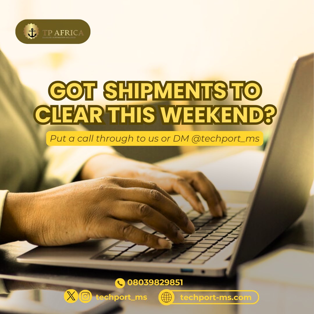 We can come through for you on weekends too! We’ve got your back &amp; shipments always ✨

Call 08039829851 for any shipping enquiries you have. Let’s help you with them.

=
Access Bank 25th of April Rapture Zino Nigeria EFCC Adekunle Gold Bela Shurmda Taye Taiwo #Election2024