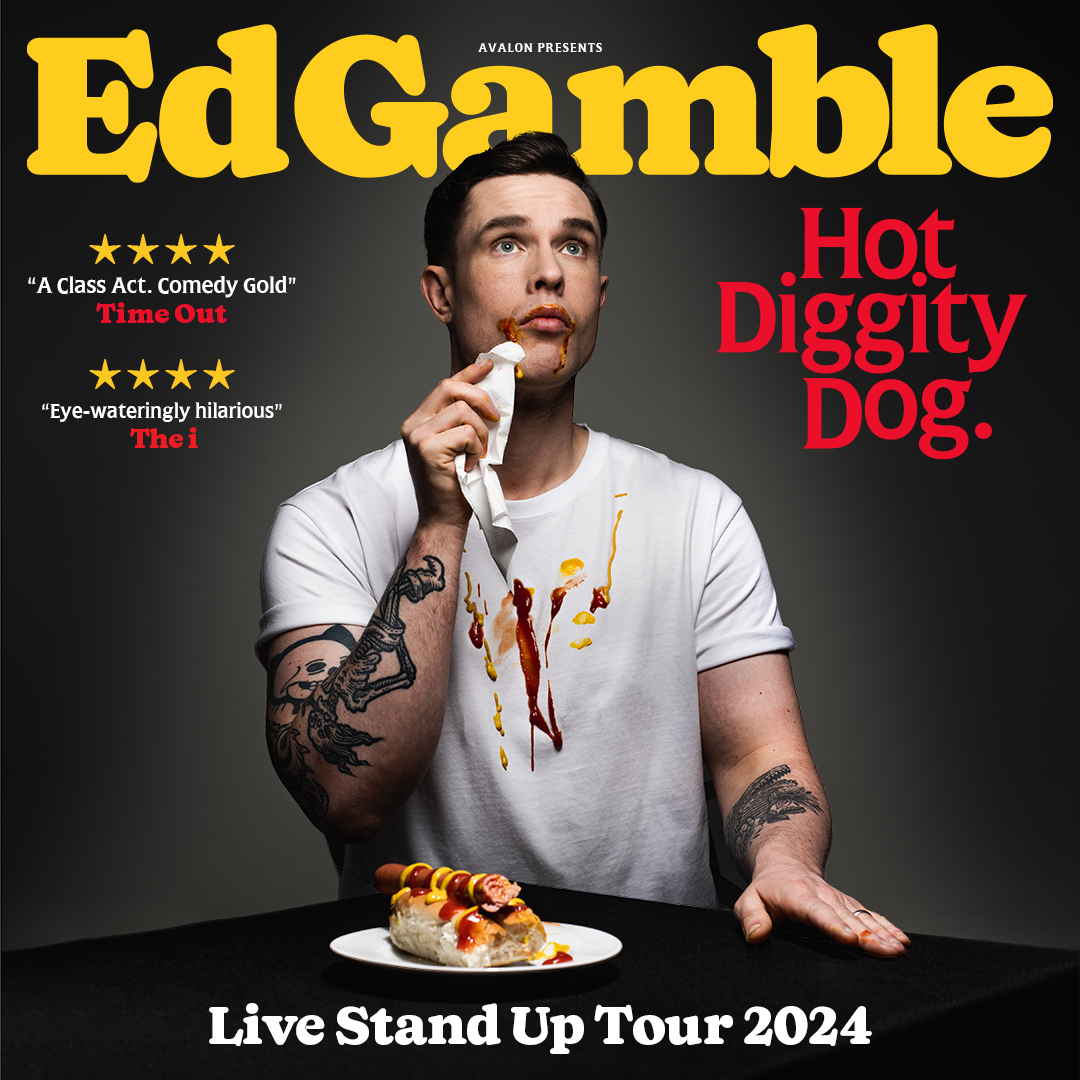 🌭 ON SALE NOW 🌭 If you missed out on tickets for Hot Diggity Dog, never fear - @EdGambleComedy is back for a second leg of his stand-up tour! 📆 Thu 26 Sep