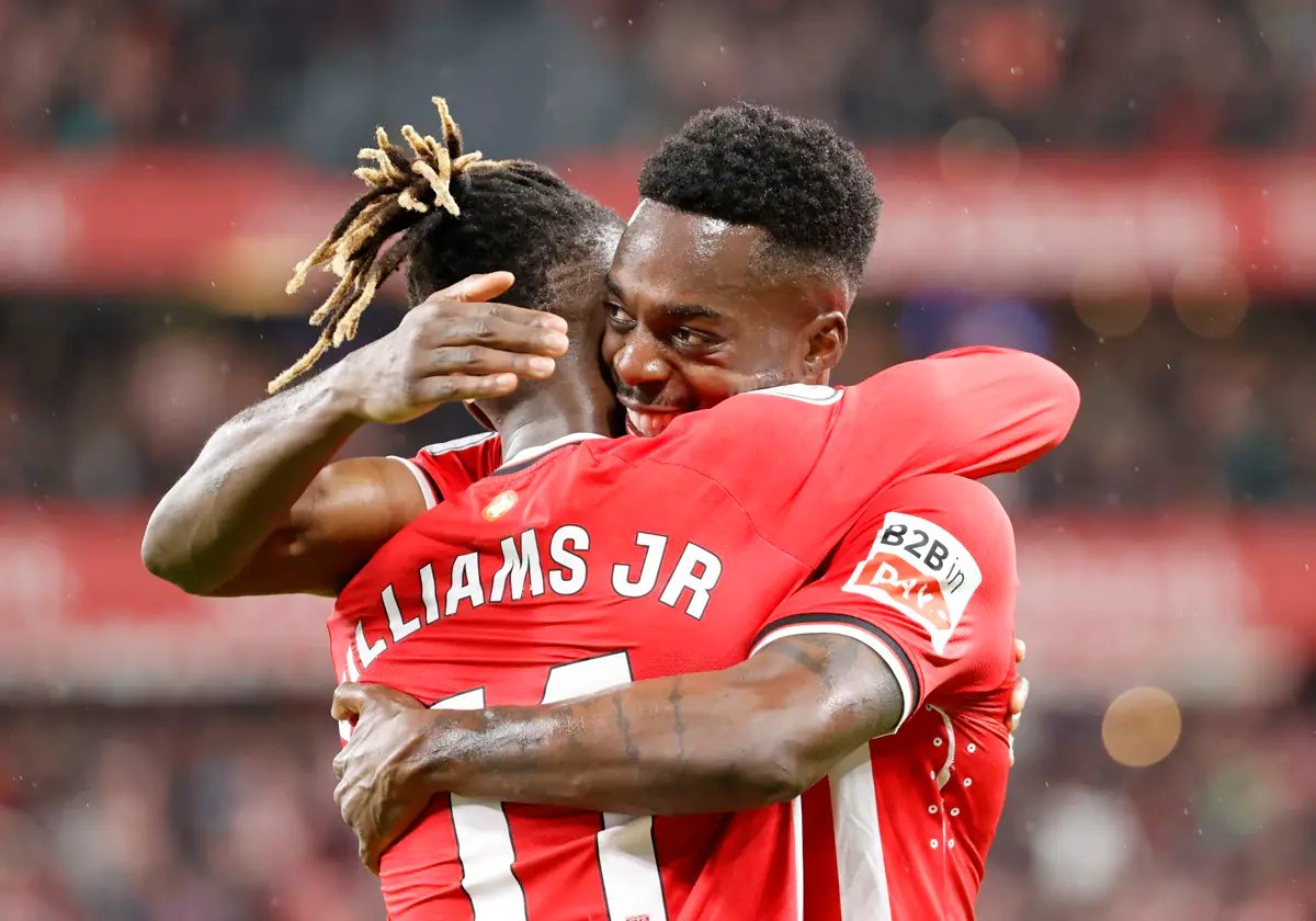 🎙️ Iñaki Williams: 'Siempre vacilo a los compañeros con que para 2025 vamos a ser un once entero de negros. Estoy súpercontento y orgulloso. El Athletic tiene diversidad, muchas familias vienen a Euskadi para integrarse y que sus hijos tengan un futuro mejor. Estoy feliz de que…