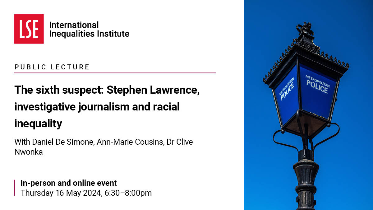 📣We are excited to be joined by @DdesimoneDaniel, who will discuss his major BBC investigation into the racist murder of Black teenager Stephen Lawrence that changed policing and race relations in Britain. 🔴With @CJNwonka and Ann-Marie Cousins ➡️ow.ly/ji1750RoNHV
