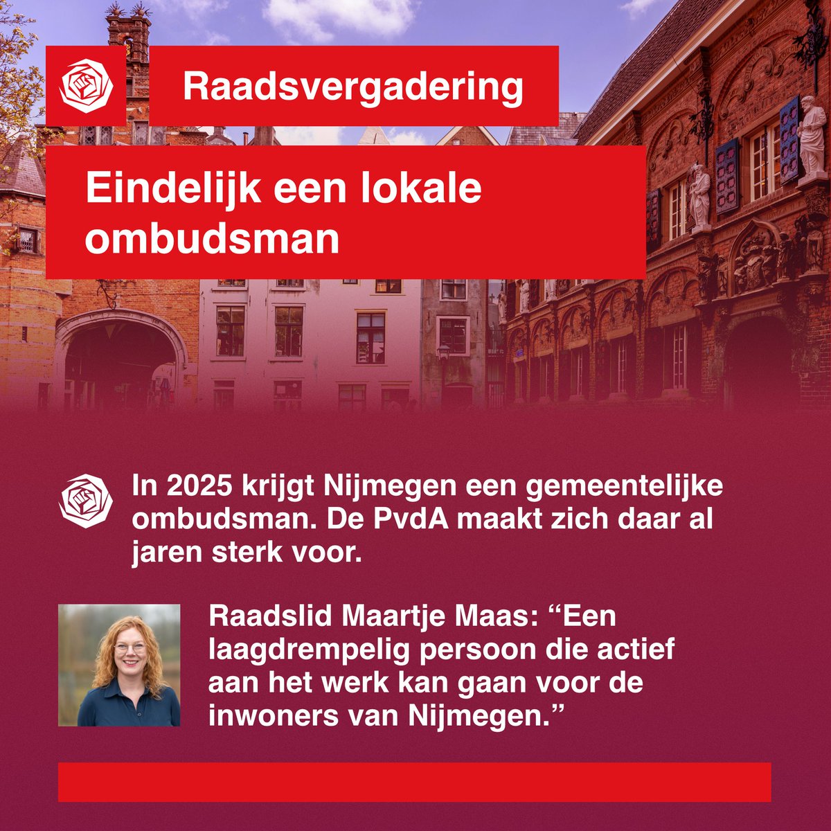 Afgelopen woensdag is de volgende stap gezet om een lokale ombudsman voor Nijmegen te installeren. Goed om te zien, want daar zetten we ons al lang voor in. #nijmegen #gemeentenijmegen #ombudsman #gemeenteraad