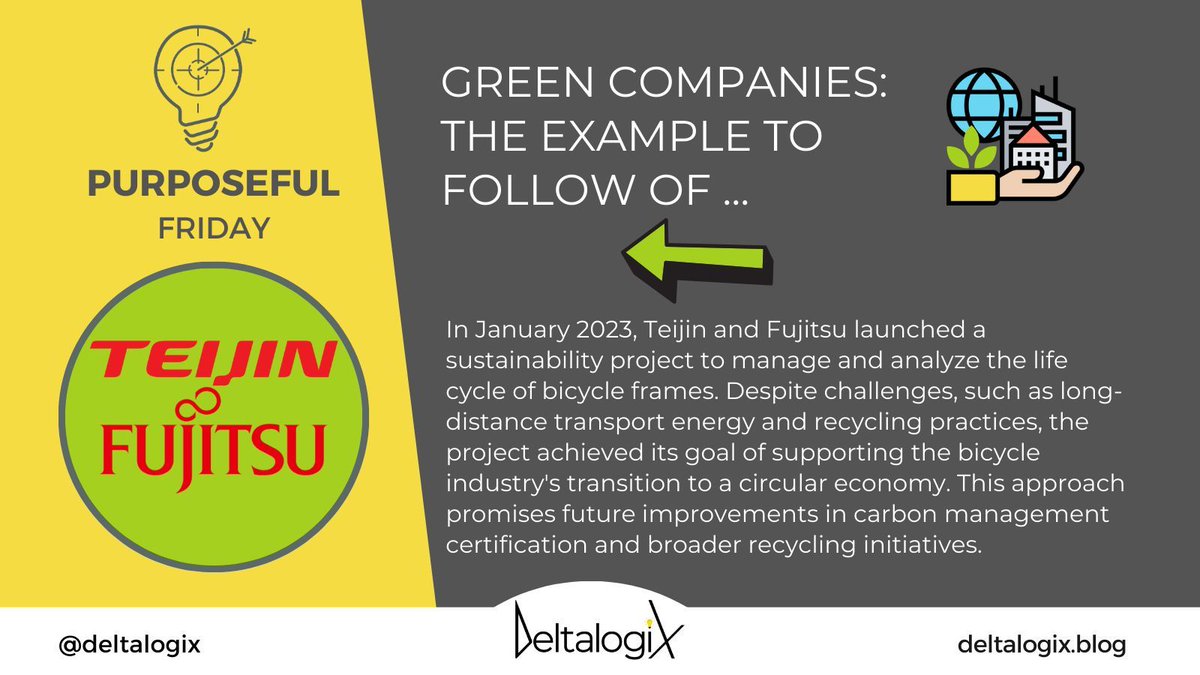 Major companies are launching projects focused on #sustainability, aiming to reduce environmental impacts and attract conscious consumers for long-term competitive advantage. Discover on @DeltalogiX challenges and the benefits of a #circulareconomy▶️buff.ly/3Tj3fBI #esg