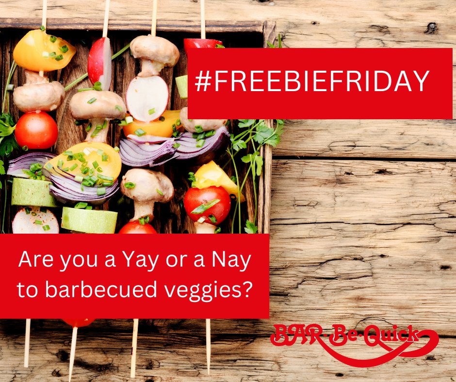 It’s #FREEBIEFRIDAY! Tell us if you’re yay or nay to barbecued veggies for your chance to win a Party Instant Barbecue. Retweet & reply before 23:59 on 28.04.24 for your chance to win. T&Cs here: barbequick.com/grillguide/ff-… #bbq #bbqs #bbqfamily #bbqlovers #win