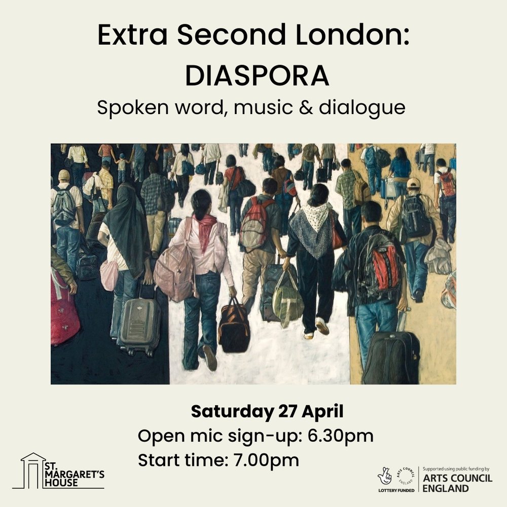 What makes a diaspora? People, time, space, or all three? What could a world be without its borders? Join St Margaret's House tomorrow night for a spoken word poetry evening hosted by Jamal (Kid Anansi), themed around 'diaspora'. 🌎 romanroadlondon.com/events/extra-s…