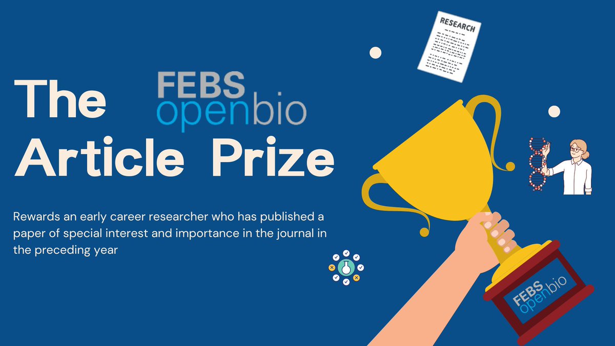 Did you know about the FEBS Open Bio Article Prize?

🏆 Awarded annually
🏆 Celebrates the work of #ECRs
🏆 Recognises an innovative paper published in our journal

👉 Learn more: buff.ly/3QiIJ5c 

#AcademicTwitter #AcademicChatter #PhDchat #PostDocChat #ECRchat