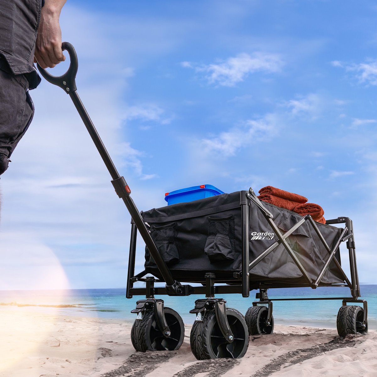 thepowersite's tweet photo. Get your GardenTek Folding Festival, Beach, Camping or Garden Trolley Today at The Powersite: 
https://t.co/BNjvvNYOie

This versatile trolley effortlessly carries garden tools, waste, and everyday essentials. https://t.co/imTrk0pX7F