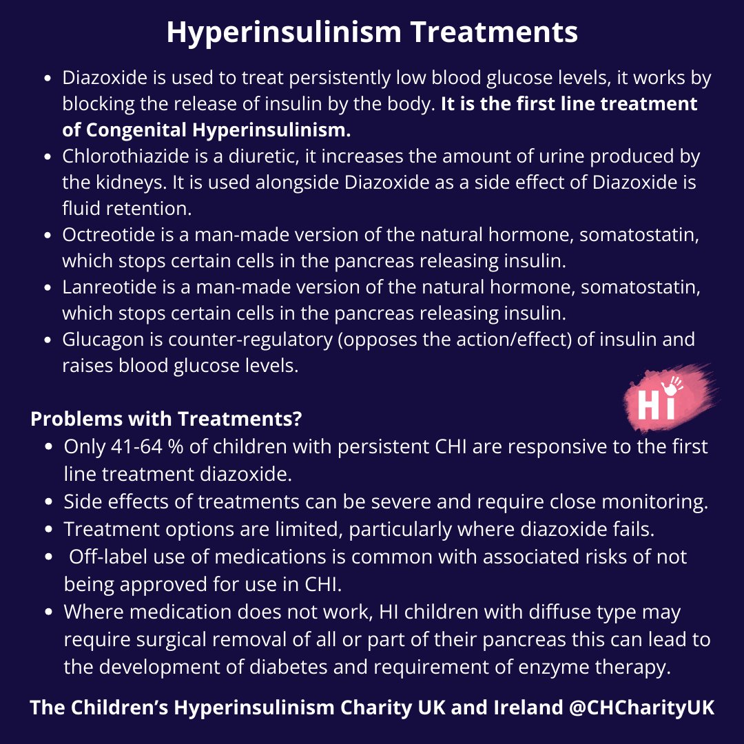 Better #Hyperinsulinism treatments are needed. Currently, options are limited, with severe side effects, off-label use & some babies requiring full/partial removal of their pancreas yet dangerous #Hypoglycaemia may still persist
hyperinsulinism.co.uk
#HIFamilies4HIFamilies