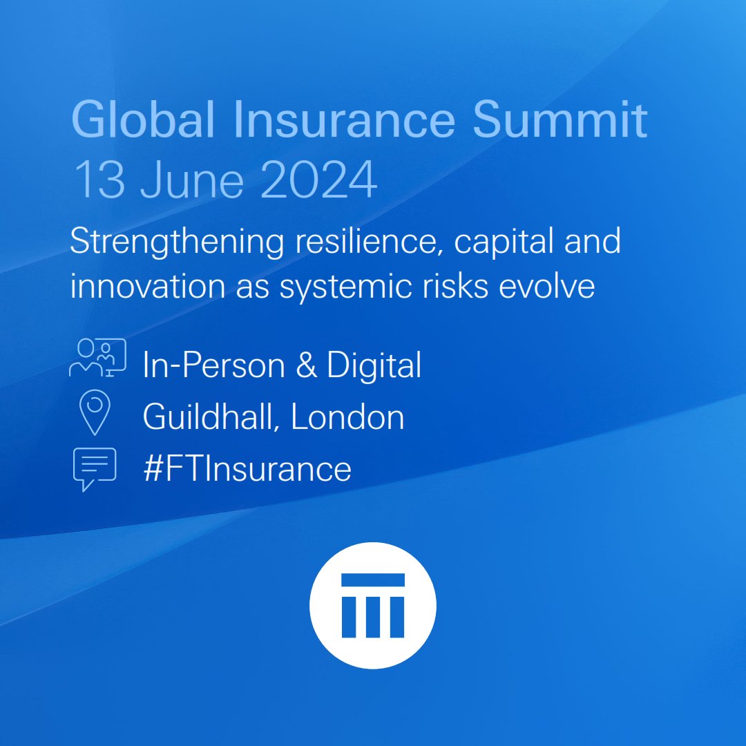 On 13 June, we are meeting world-class industry leaders at the @FT Global Insurance Summit in London to discuss critical issues related to interconnected risks and innovative trends dominating the insurance landscape. Learn more 👉 ow.ly/QFuq50RnOcP